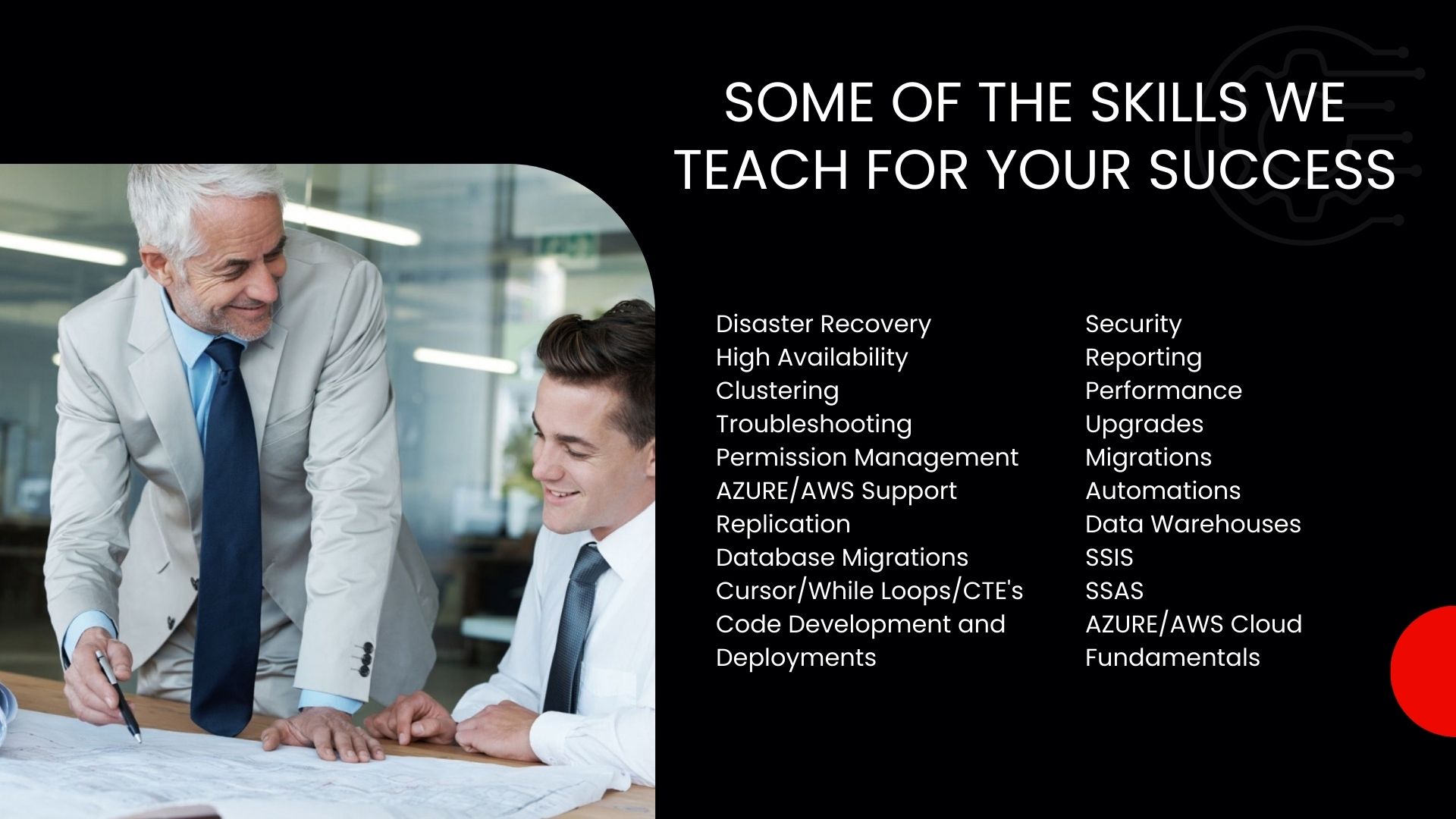 Some Of The Skills We Teach For Your Success